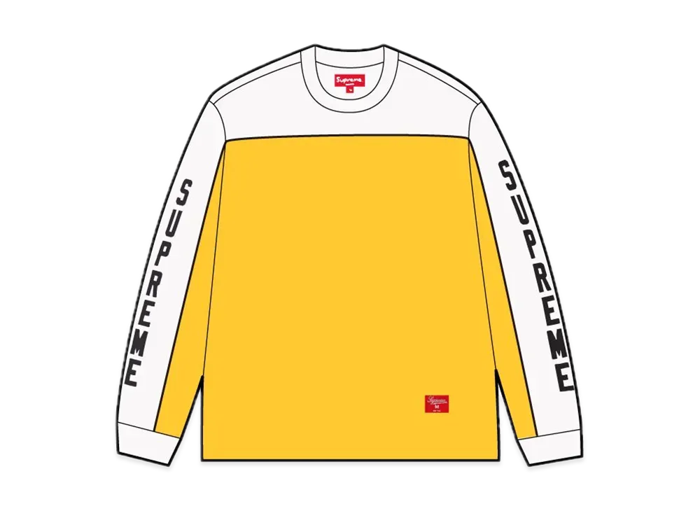 Supreme Paneled Piping L/S Top "Yellow"