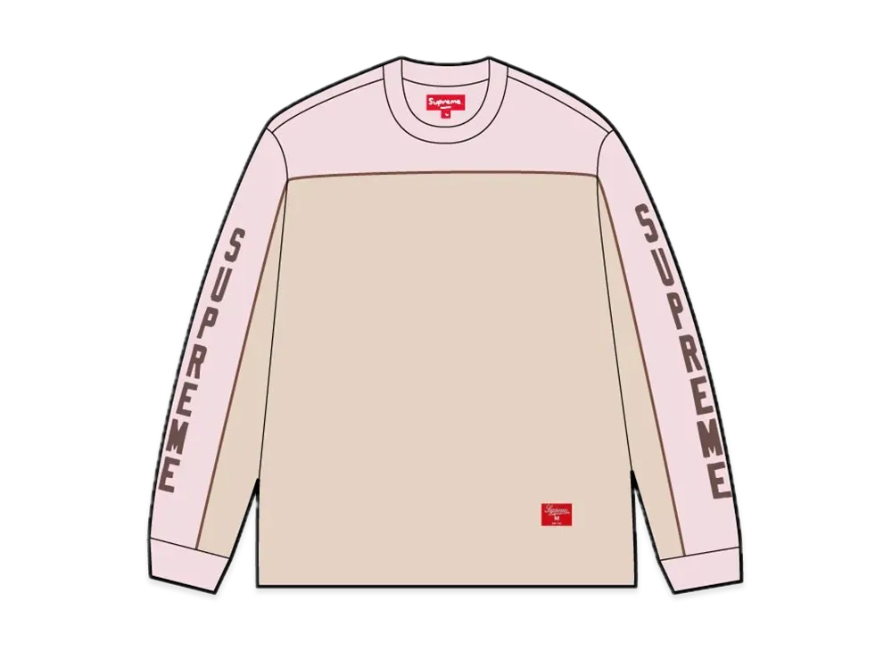 Supreme Paneled Piping L/S Top "Tan"