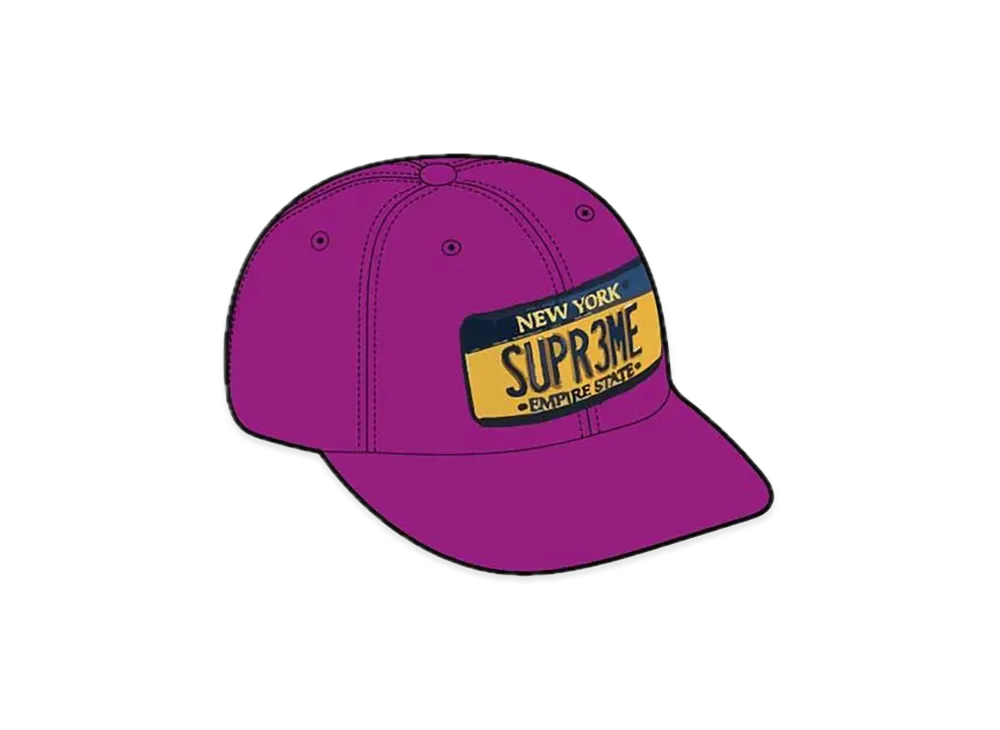 Supreme License Plate 6-Panel "Plum"