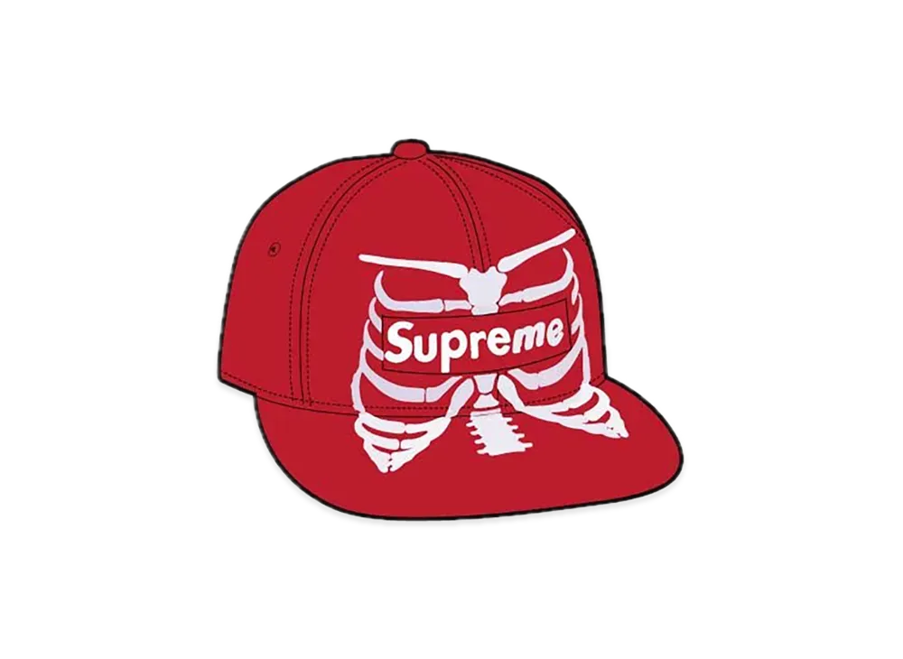 Supreme Bones Box Logo New Era "Red"