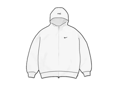Supreme x Nike Zip Up Hooded Sweatshirt "White"