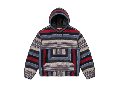 Supreme Woven Stripe Hooded Jacket "Black"