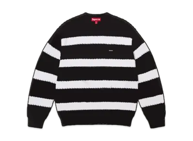 Supreme Loose Gauge Stripe Small Box Sweater "Black"