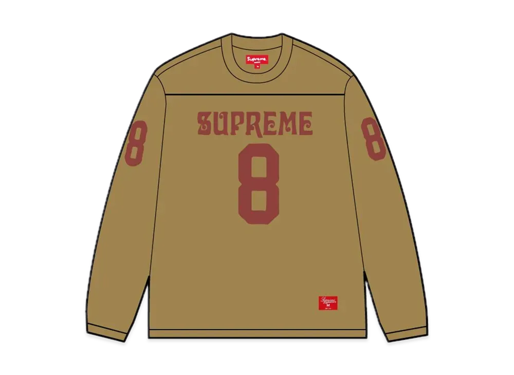 Supreme Affiliated L/S Football Top "Light Olive"