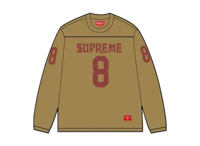 Supreme Affiliated L/S Football Top "Light Olive"