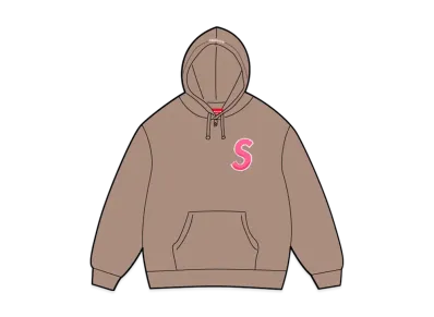 Supreme S Logo Hooded Sweatshirt "Dusty Brown"