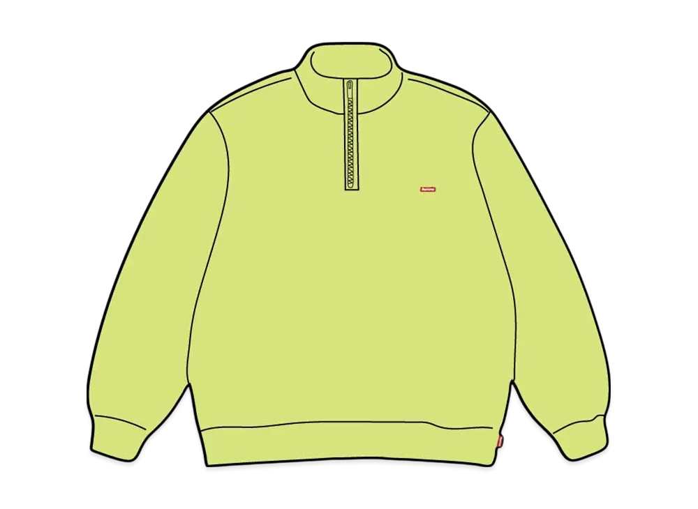 Supreme Small Box Half Zip Pullover "Fluorescence Yellow"