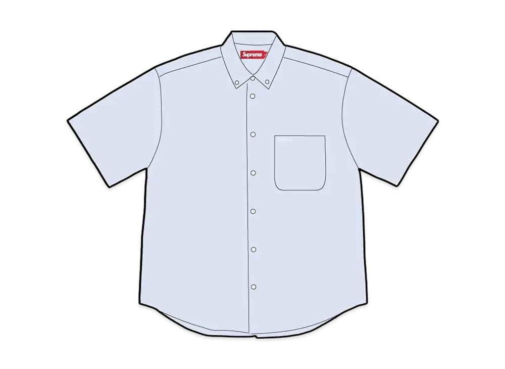 Supreme Loose Fit Oxford S/S Shirt "Light Blue" (25SS)