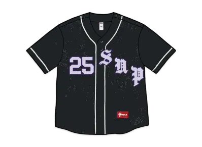 Supreme Old English Baseball Jersey "Black"