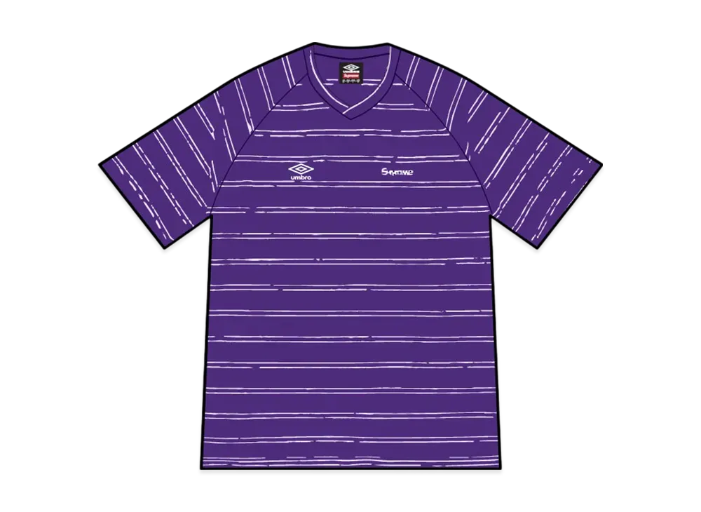 Supreme x Umbro Stripe Soccer Jersey "Purple"