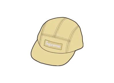 Supreme Washed Chino Twill Camp Cap "Yellow"