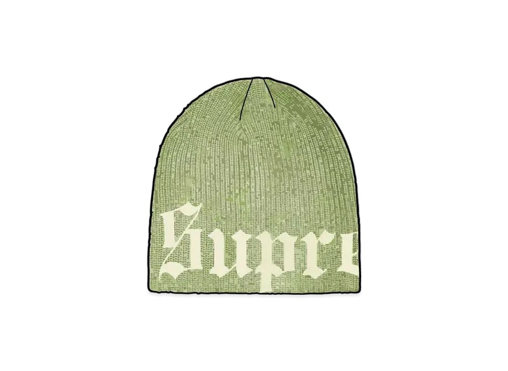 Supreme Old English Printed Beanie "Green"