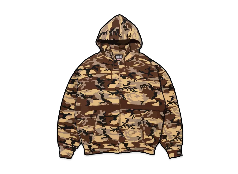 Supreme x Marithe + Francois Girbaud Zip Up Hooded Sweatshirt "Camo"