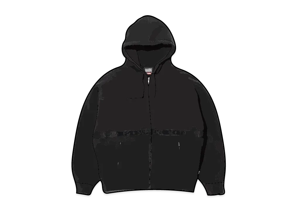 Supreme x Marithe + Francois Girbaud Zip Up Hooded Sweatshirt "Black"