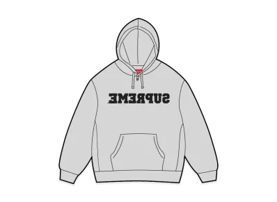 Supreme Reverse Hooded Sweatshirt "Heather Grey"