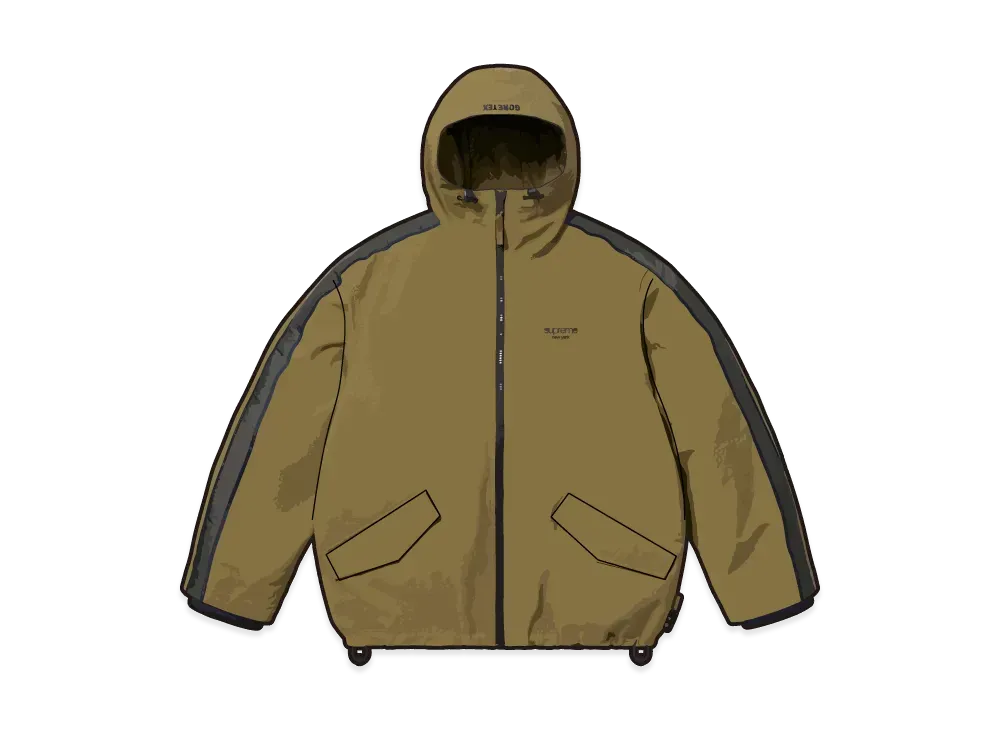 Supreme GORE-TEX Stripe Hooded Jacket "Olive"