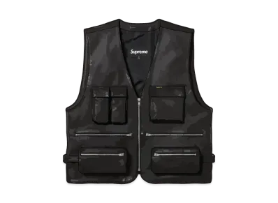 Supreme Leather Cargo Vest "Black"