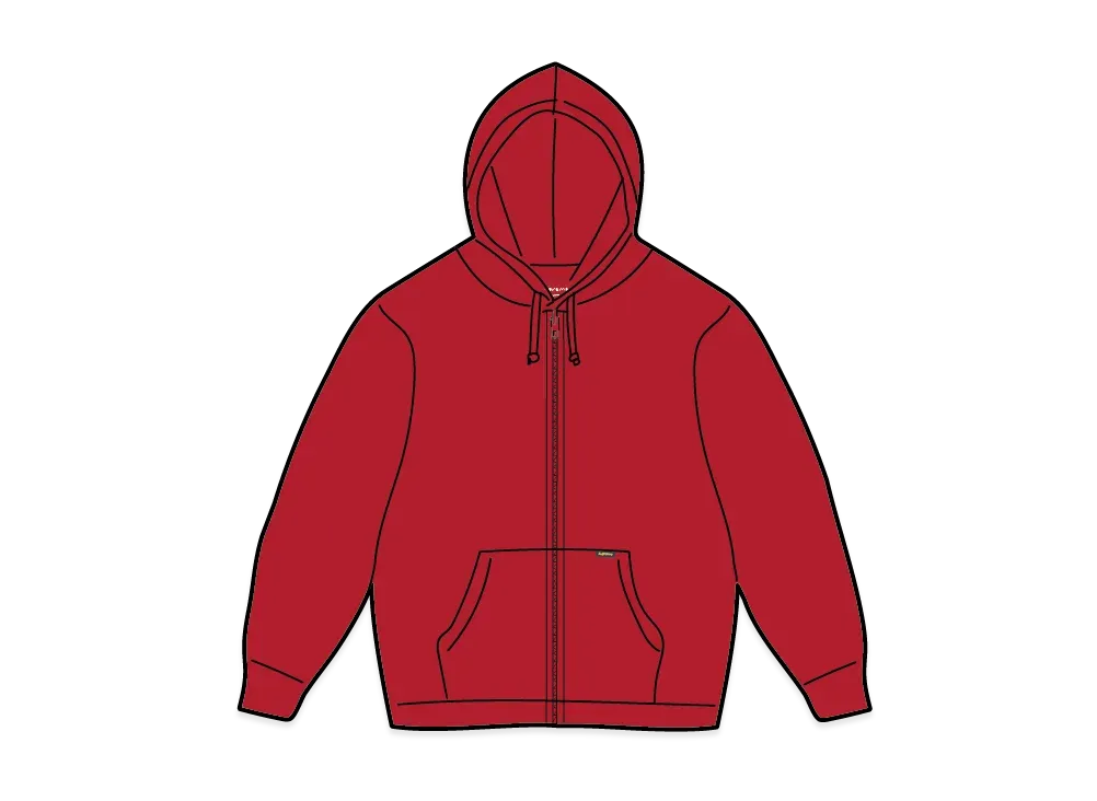 Supreme Work Zip Up Hooded Sweatshirt "Red"