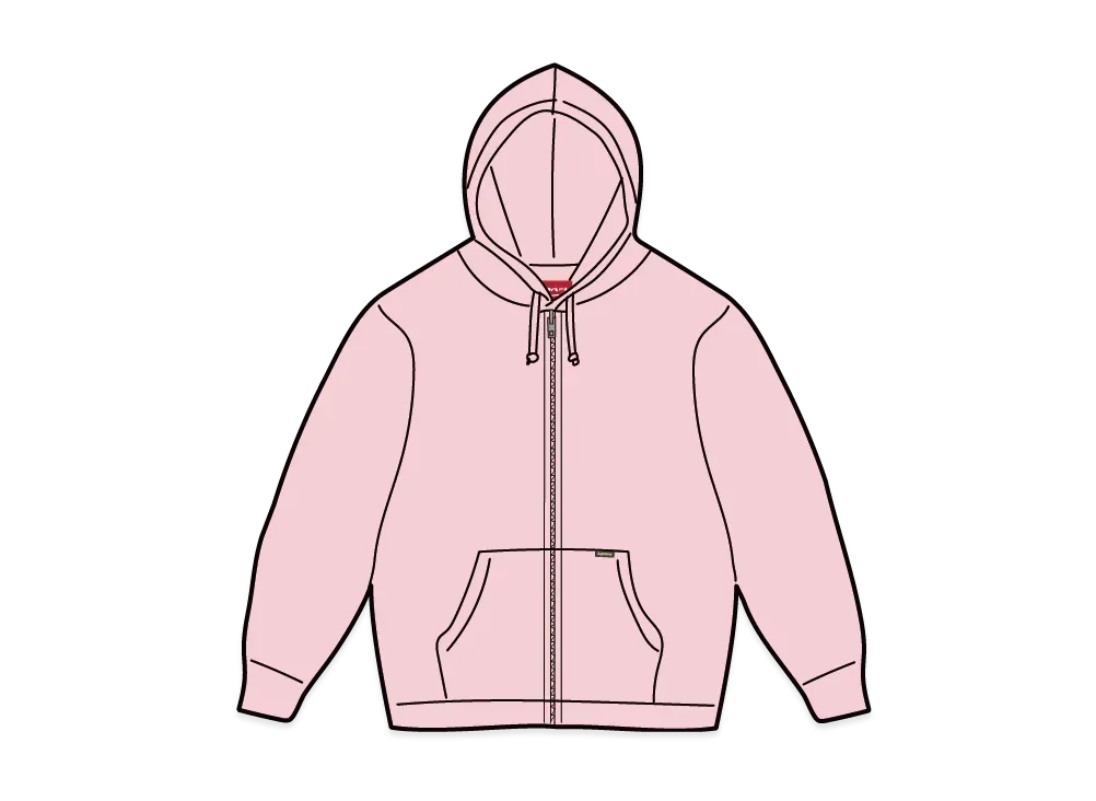 Supreme Work Zip Up Hooded Sweatshirt "Pink"