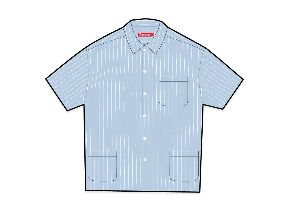 Supreme Stripe S/S Pajama Shirt "Light Blue"