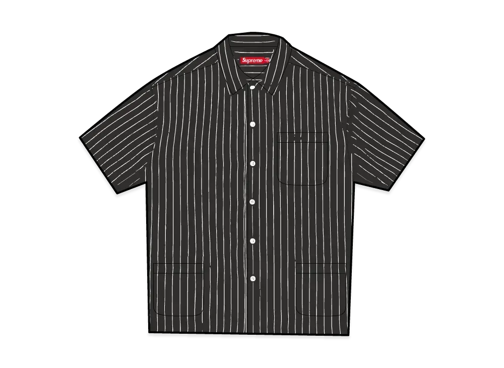 Supreme Stripe S/S Pajama Shirt "Black"