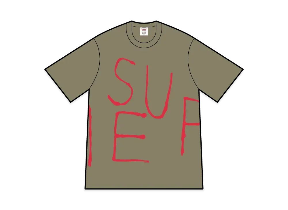 Supreme Painted Tee "Olive"