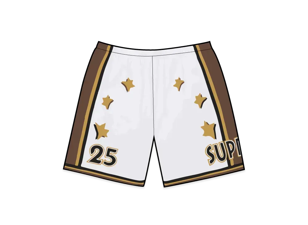 Supreme All Star Basketball Short "White"
