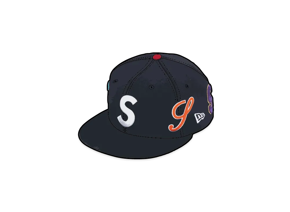 Supreme Multi S Logo New Era "Navy"