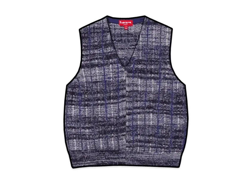 Supreme Speckled Zip Up Sweater Vest Supreme Speckled Zip Up Sweater Vest