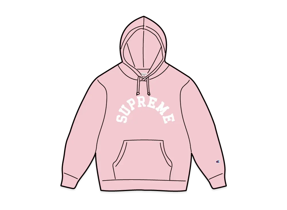 Supreme x Champion Hooded Sweatshirt "Pink"