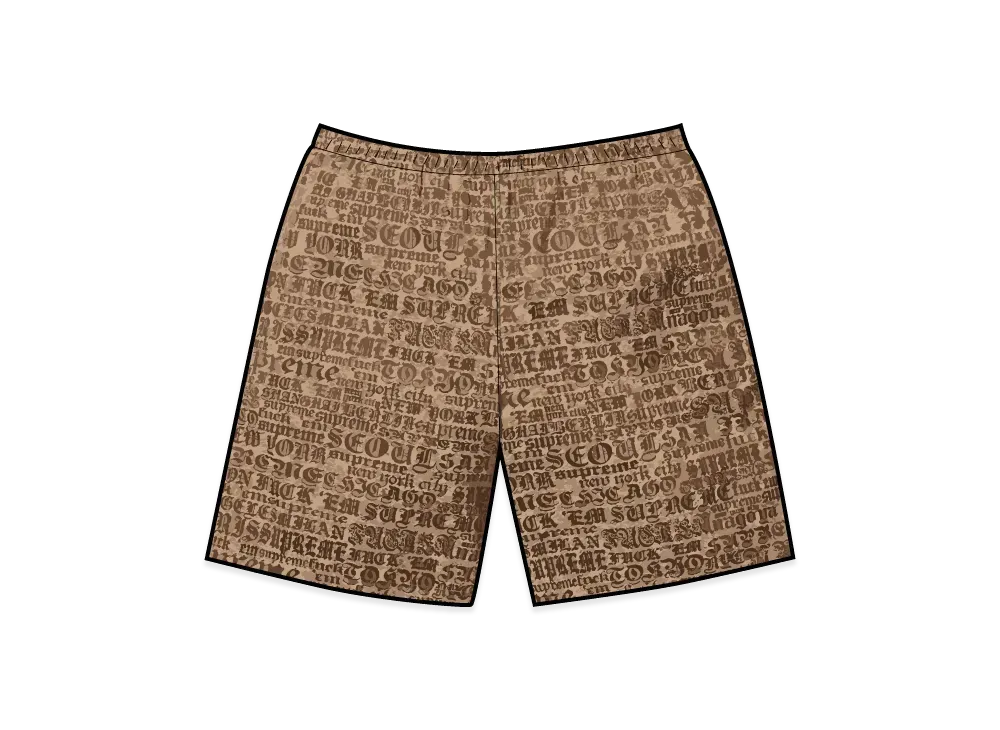 Supreme Cities Jacquard Short "Tan"