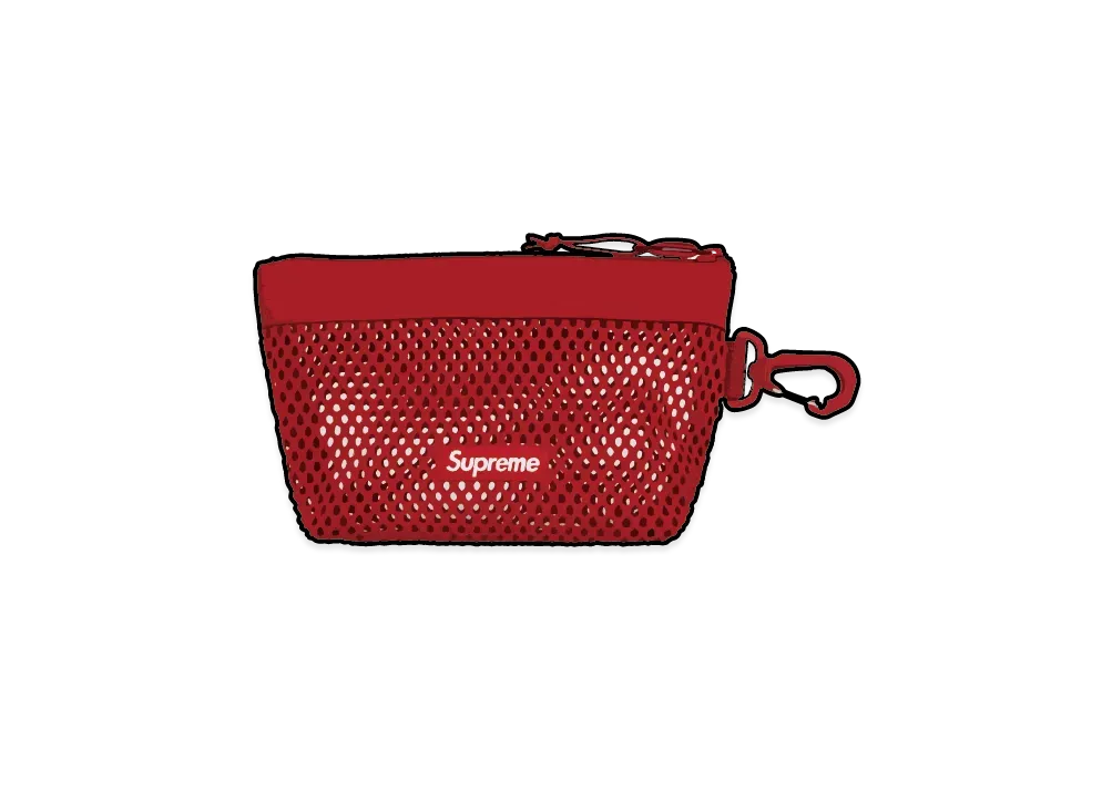 Supreme Mesh Mini Pouch "Red"