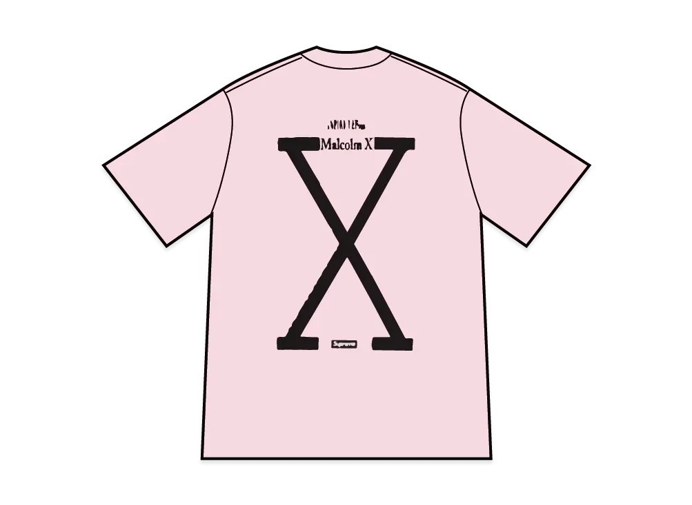Supreme x 40 Acres Malcolm X Tee "LightPink"