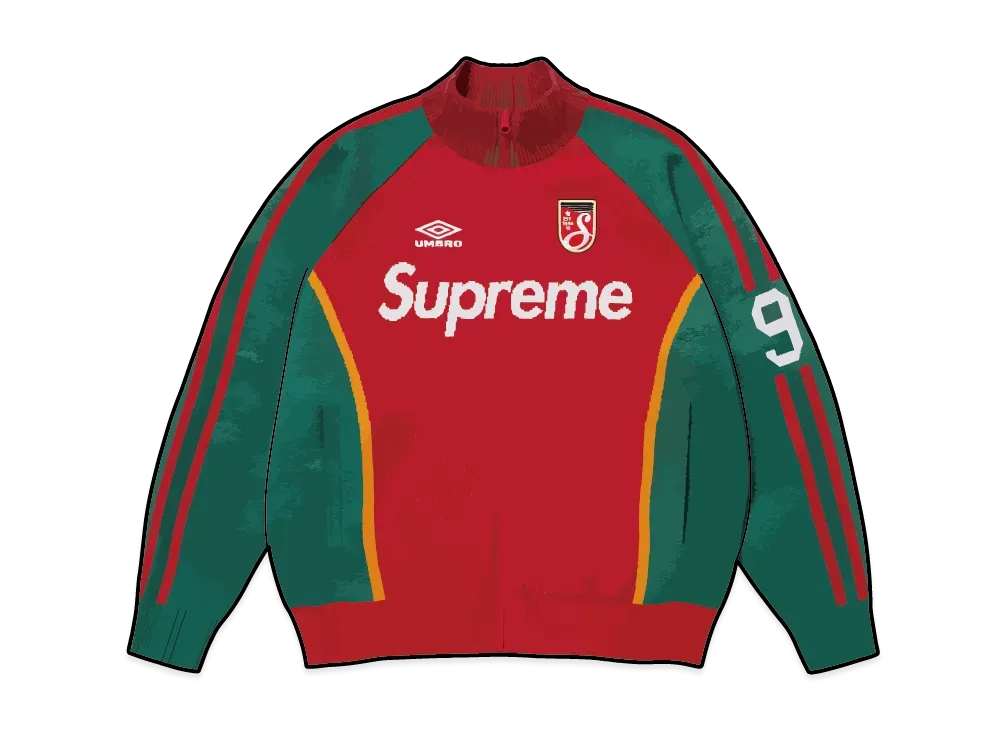 Supreme x Umbro Zip Up Sweater "Red"
