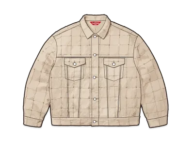 Supreme Studded Seam Denim Trucker Jacket "Natural"