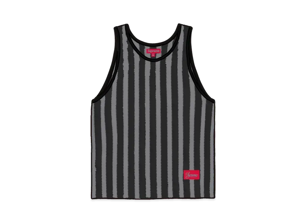 Supreme Stripe Mesh Tank Top "Back"