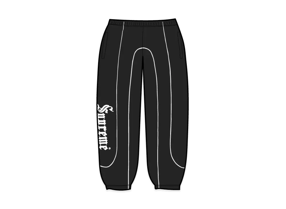 パンツ Supreme 17AW Piping Track Pant Supreme Logo Piping Track Pant (FW23) - $138