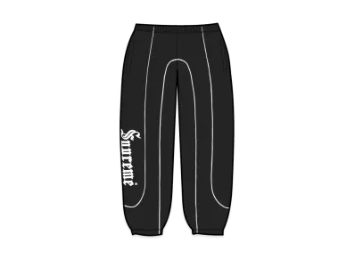 Supreme Curve Piping Sweatpant "Black"