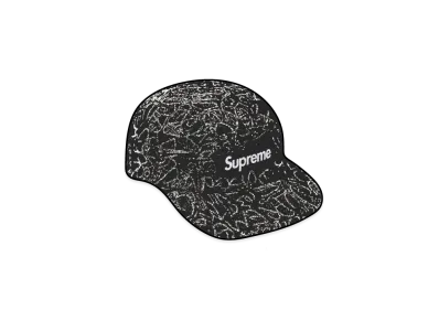 Supreme Handwriting Denim Camp Cap "Black"