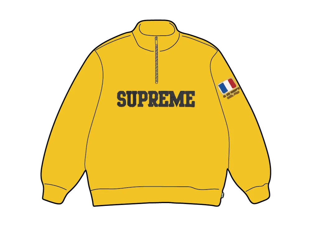 Supreme Shop Flag Half Zip Pullover (Paris) 