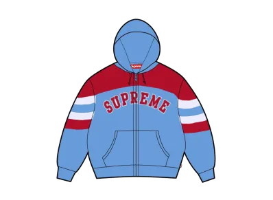 Supreme Filled Zip Up Hooded Sweatshirt "Light Blue"