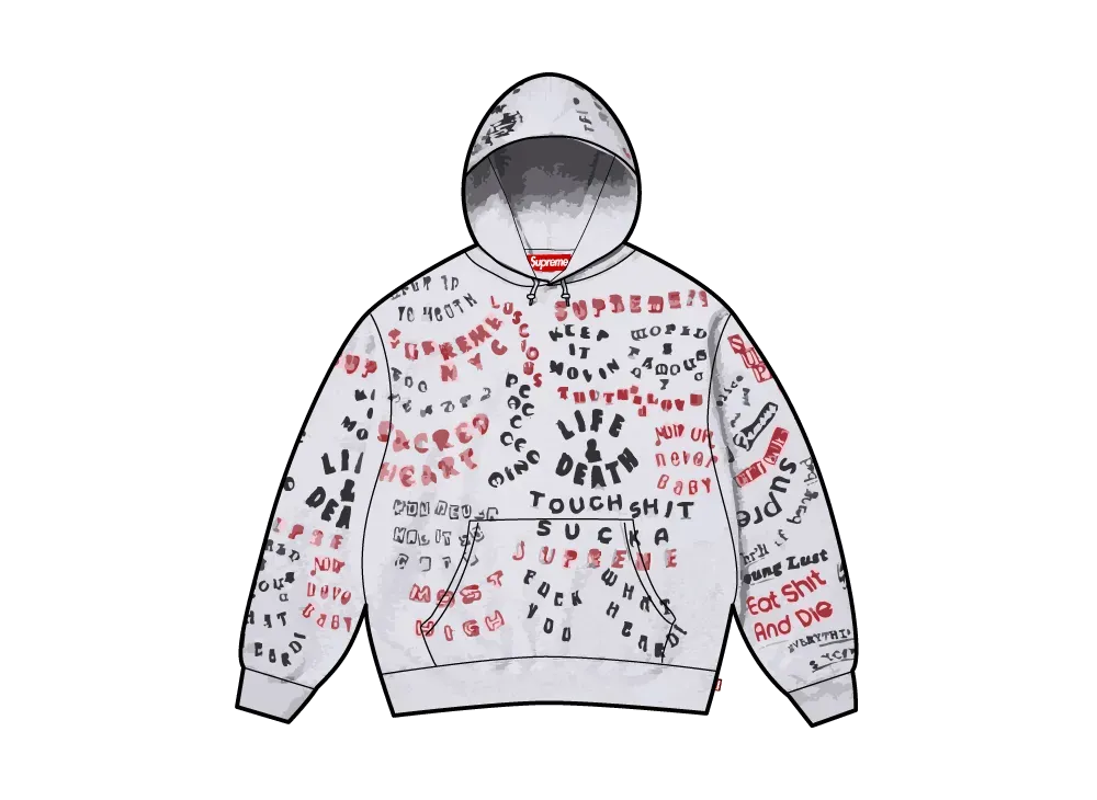 Supreme Too Deadly Hooded Sweatshirt "Ash Grey"