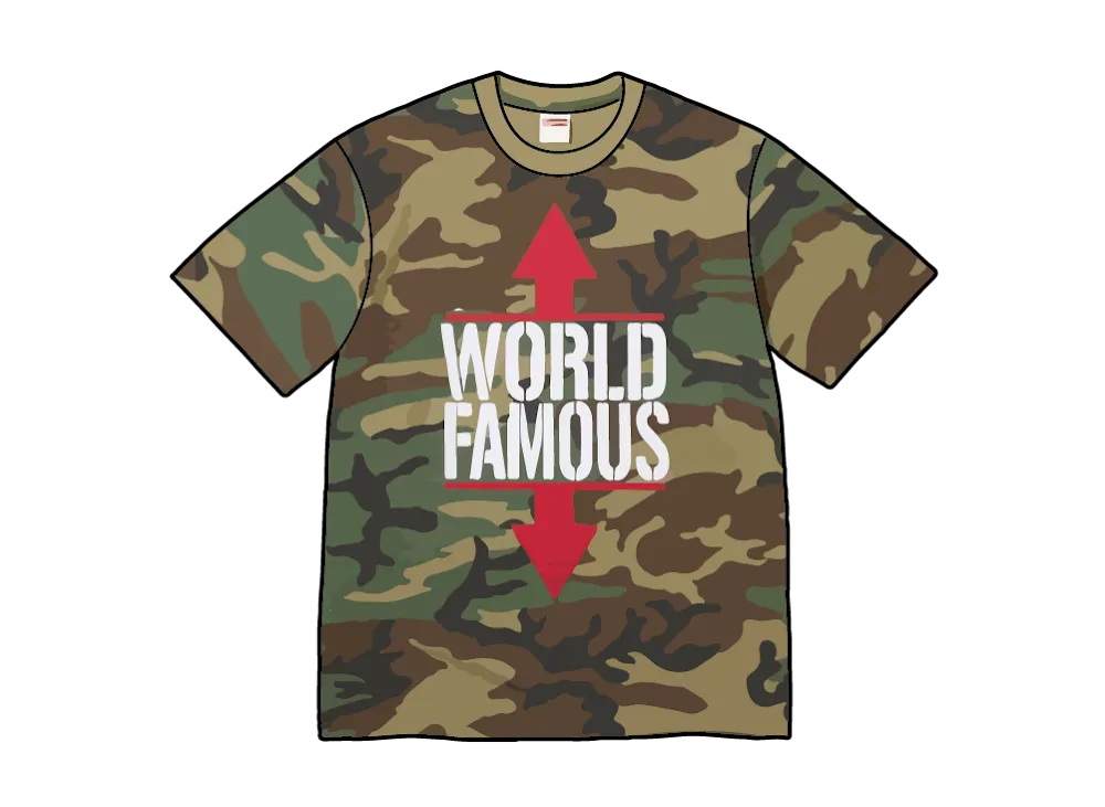 Supreme World Famous Tee "Woodland Camo"