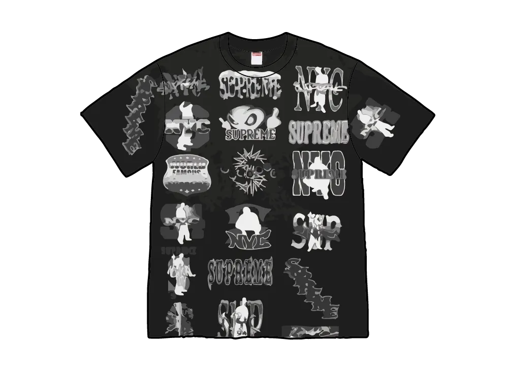 シュプリーム フラッシュ Tシャツ "ブラック"