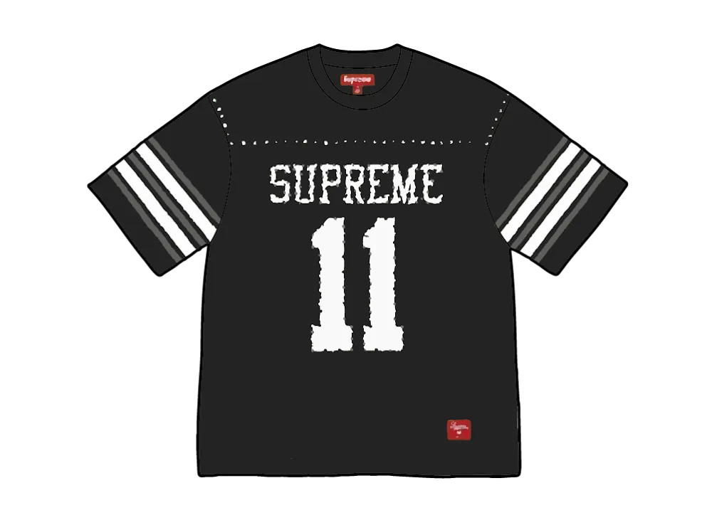 シュプリーム スタッズ ショートスリーブ フットボールトップ "ブラック"