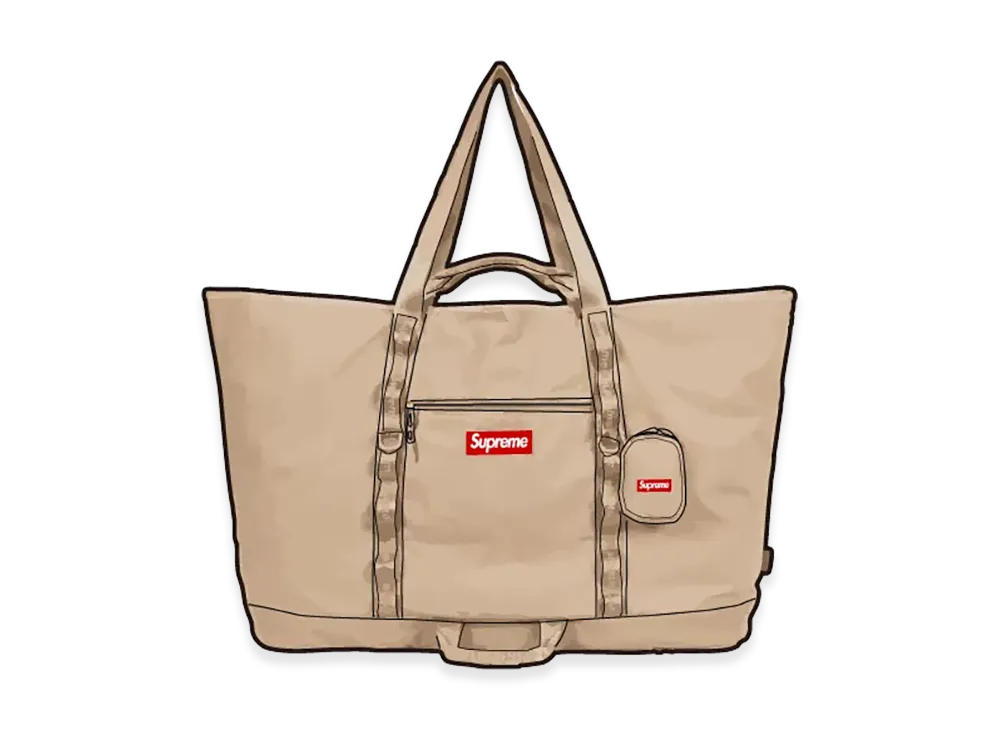 Supreme X-Large Tote Bag + Utility Pouch (26SS) "Tan"