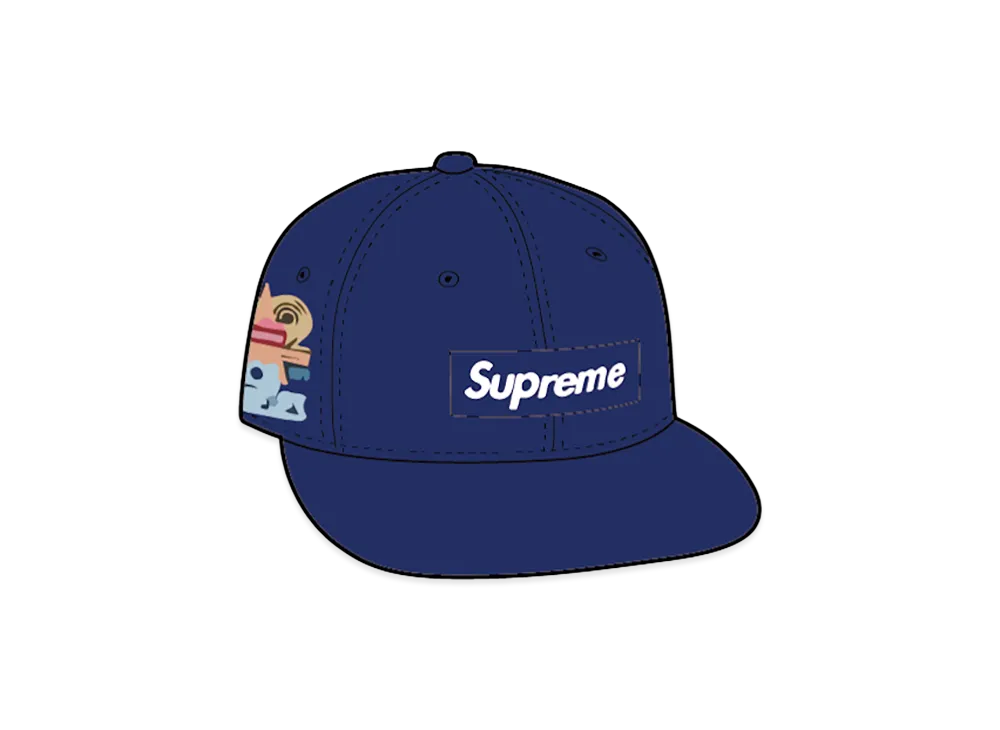 Supreme Shop Box Logo New Era (Los Angeles) "Light Navy"