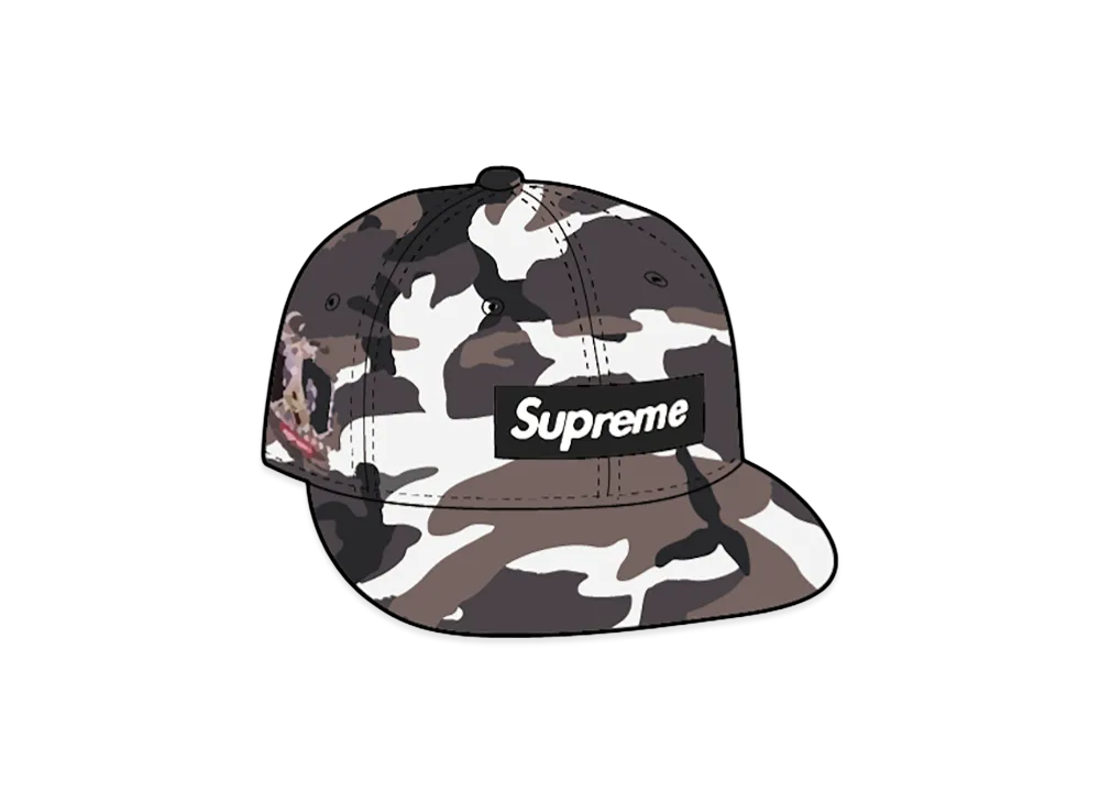 Supreme Shop Box Logo New Era (Paris) "Snow Camo"