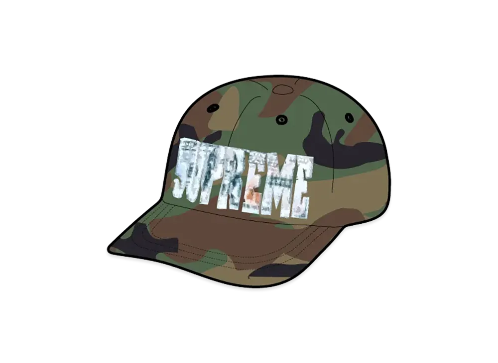 Supreme Embroidered Money Logo 6-Panel "Woodland Camo"