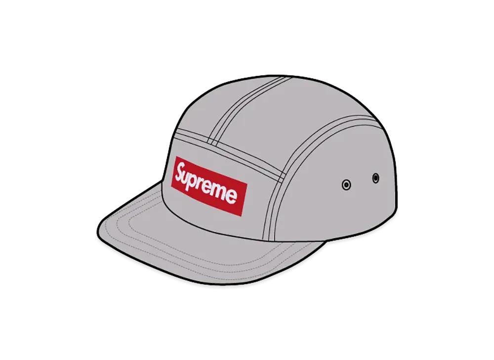 Supreme Washed Chino Twill Camp Cap (26SS) "Grey"